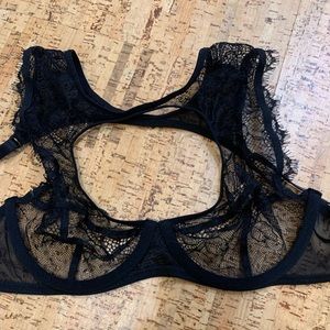 Sheer lace bra